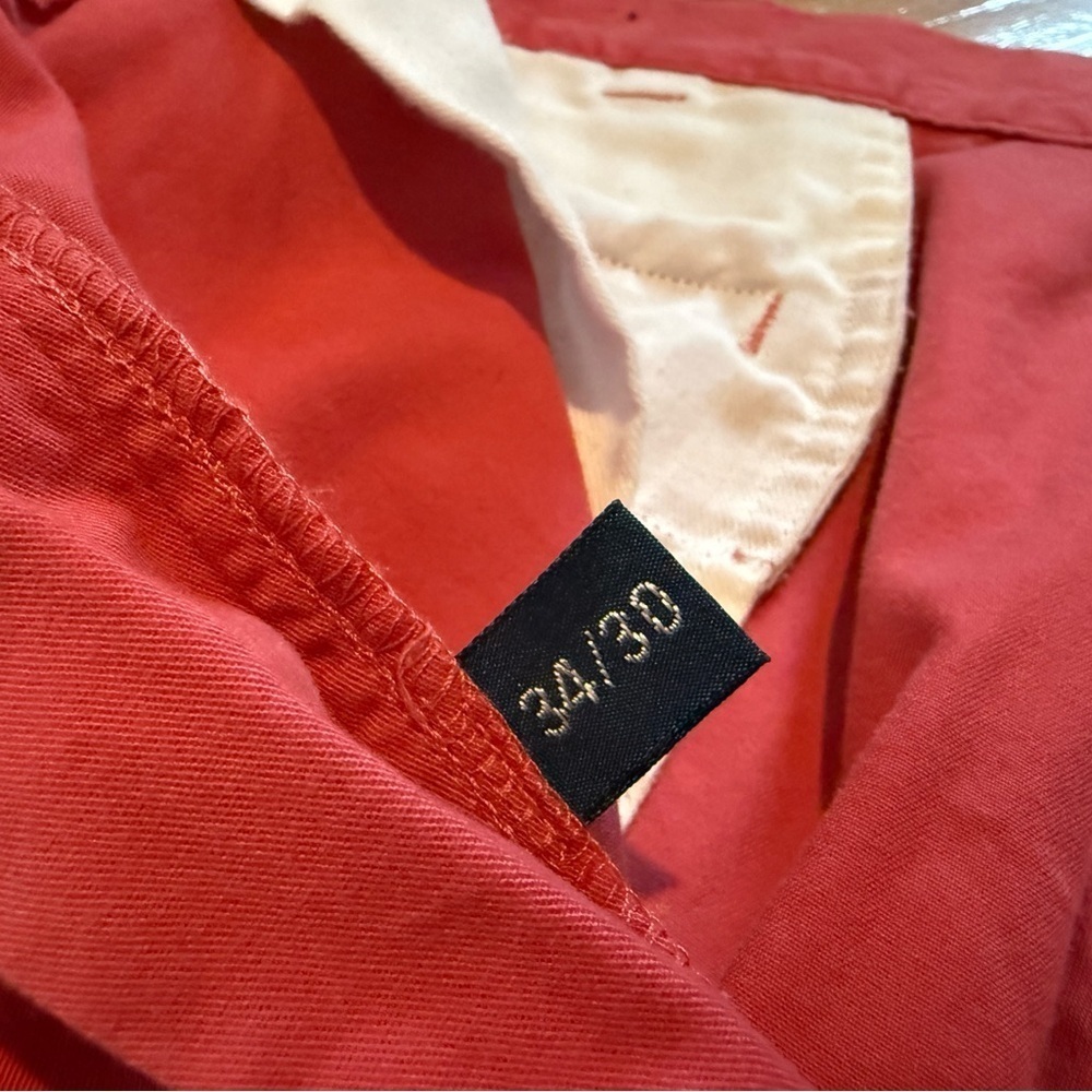 VTG Polo Ralph Lauren Philip Pants Men 34x30 Chino Relaxed Baggy Y2K Salmon Pink - Picture 6 of 14